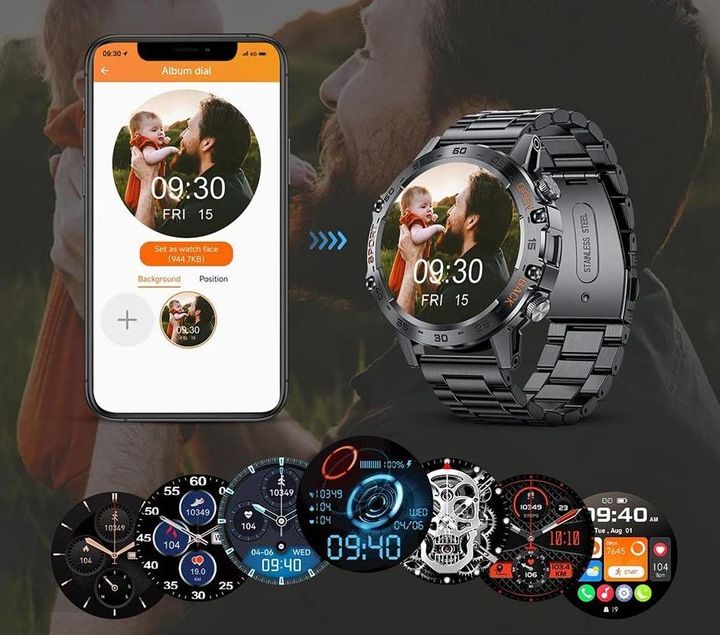 Smartwatch Zegarek Męski Sport Rozmowy Polskie Menu Aplikacja Duża Bat