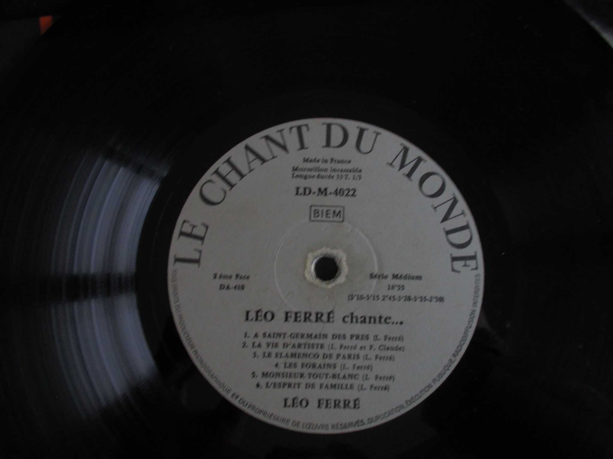 Disco Vinil Léo Ferré Le Chant Du Monde