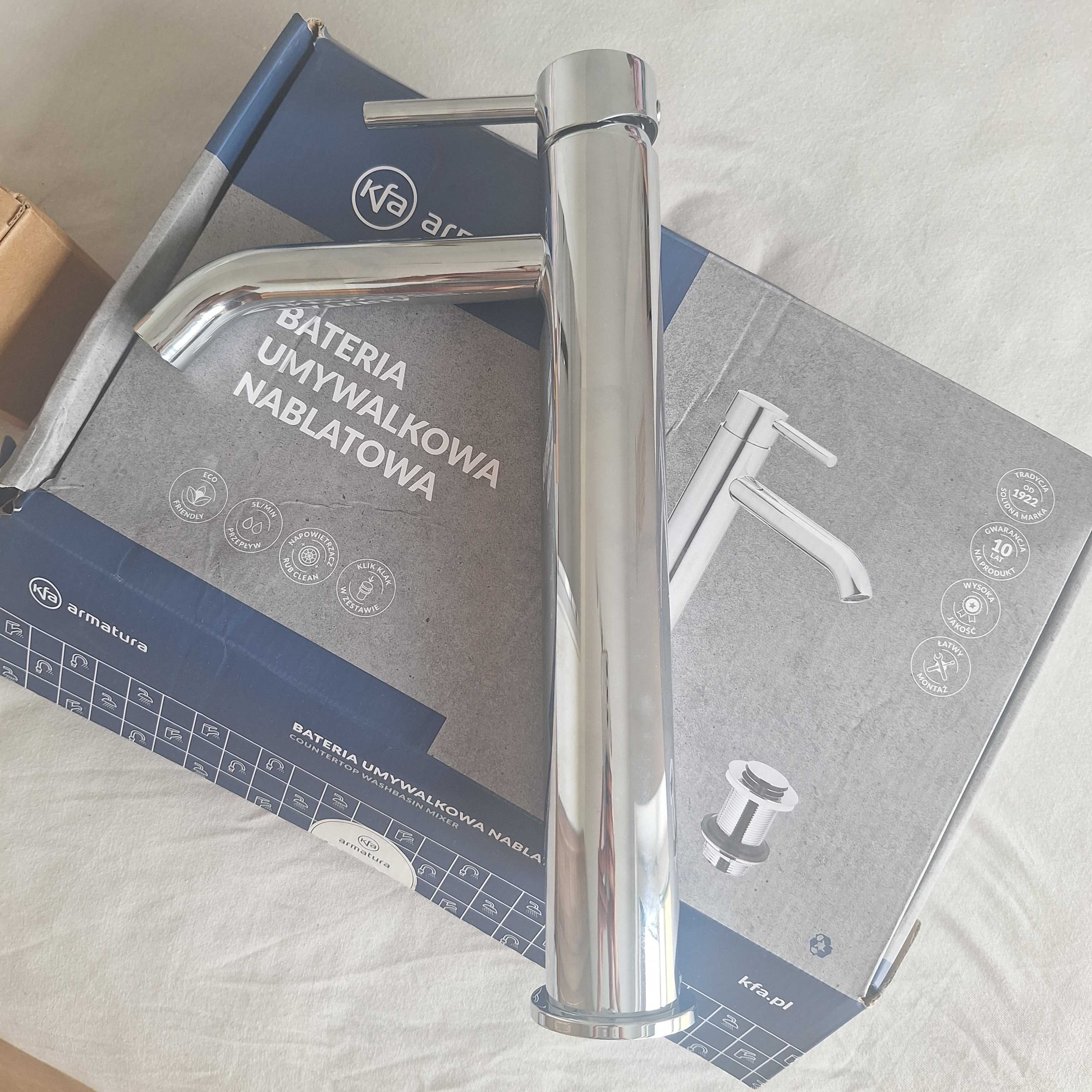 Kfa bateria umywalkowa nablatowa chrom