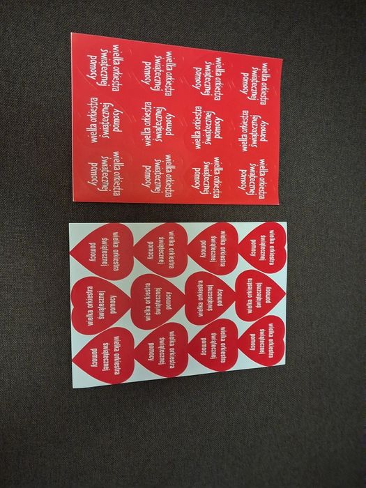 Naklejki serduszka WOŚP