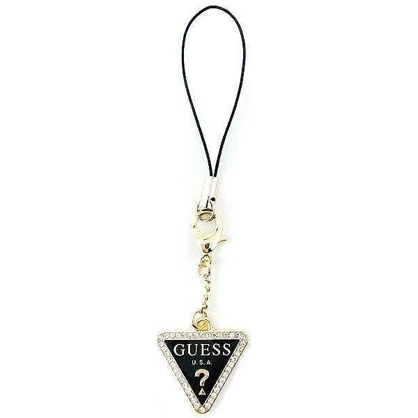 Zawieszka Guess Triangle Diamond Charm with Rhinestones - złoto-czarna