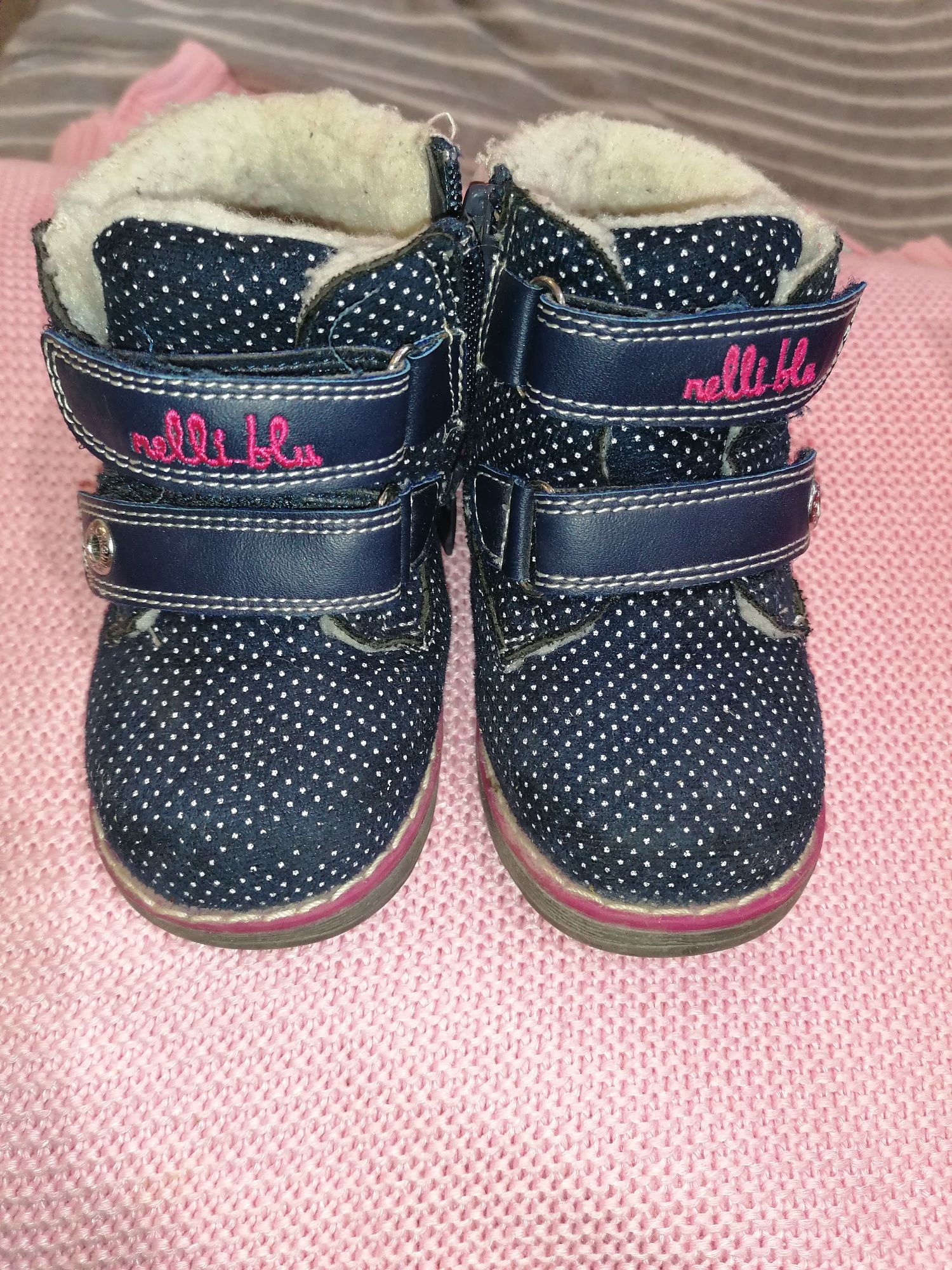 Buty dziewczęce zimowe ocieplane firmy nelli blu r 22