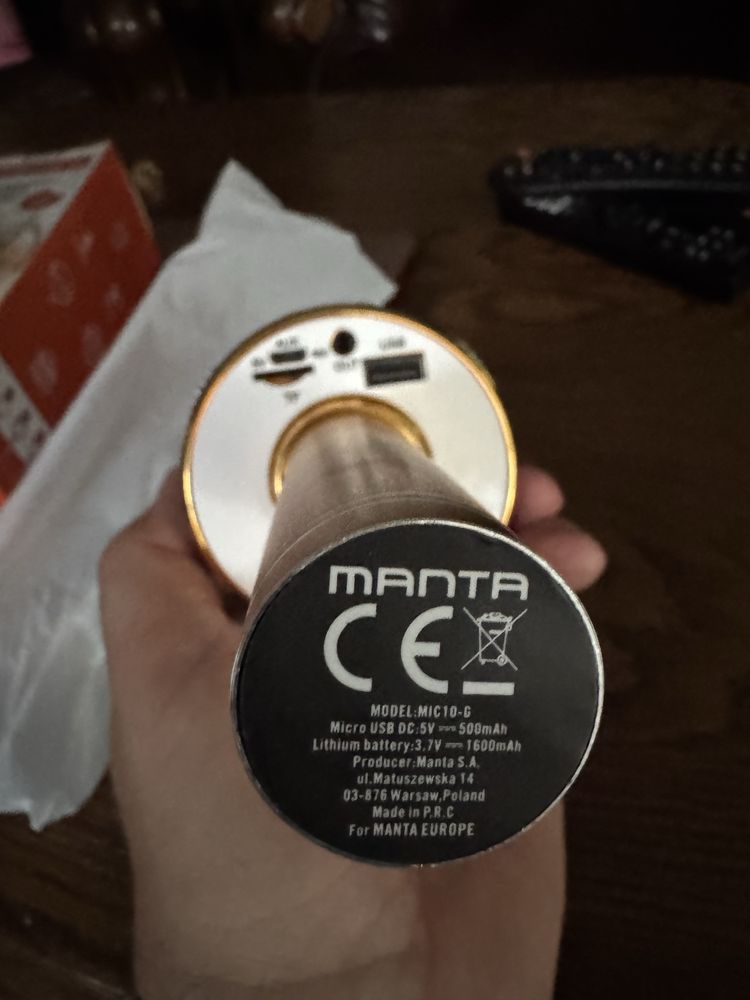 Glosnik bluetooth z mikrofonem MIC10-G MANTA