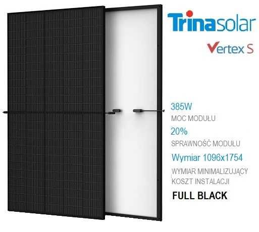 TRINA solar Panel moduł  fotowoltaiczy   S 385W FULL BLACK VERTEX