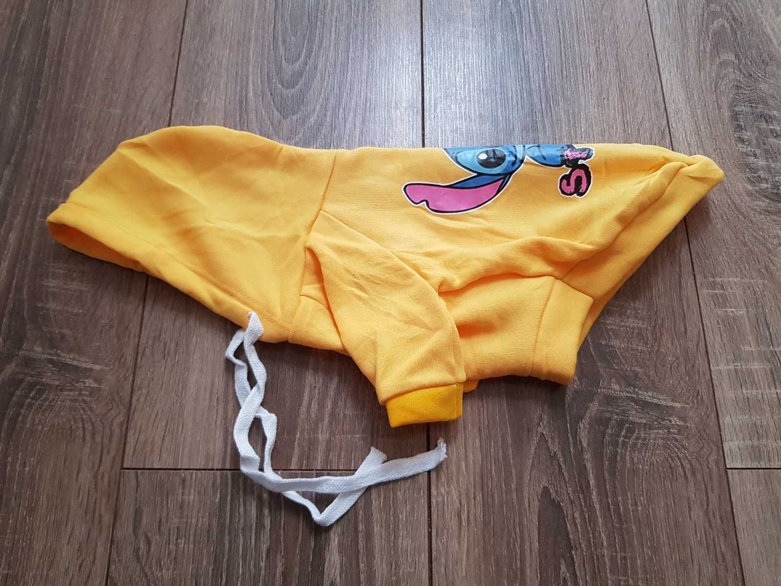 Żółta bluza z kapturem dla psa Lilo i Stitch Disney S ubranko