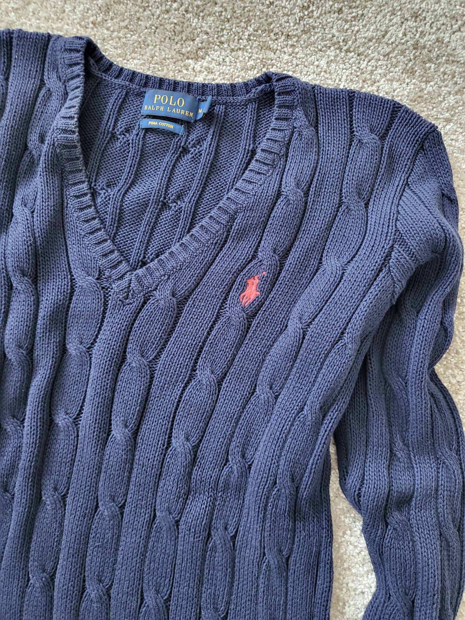 Sweter Ralph Lauren Polo granat logo