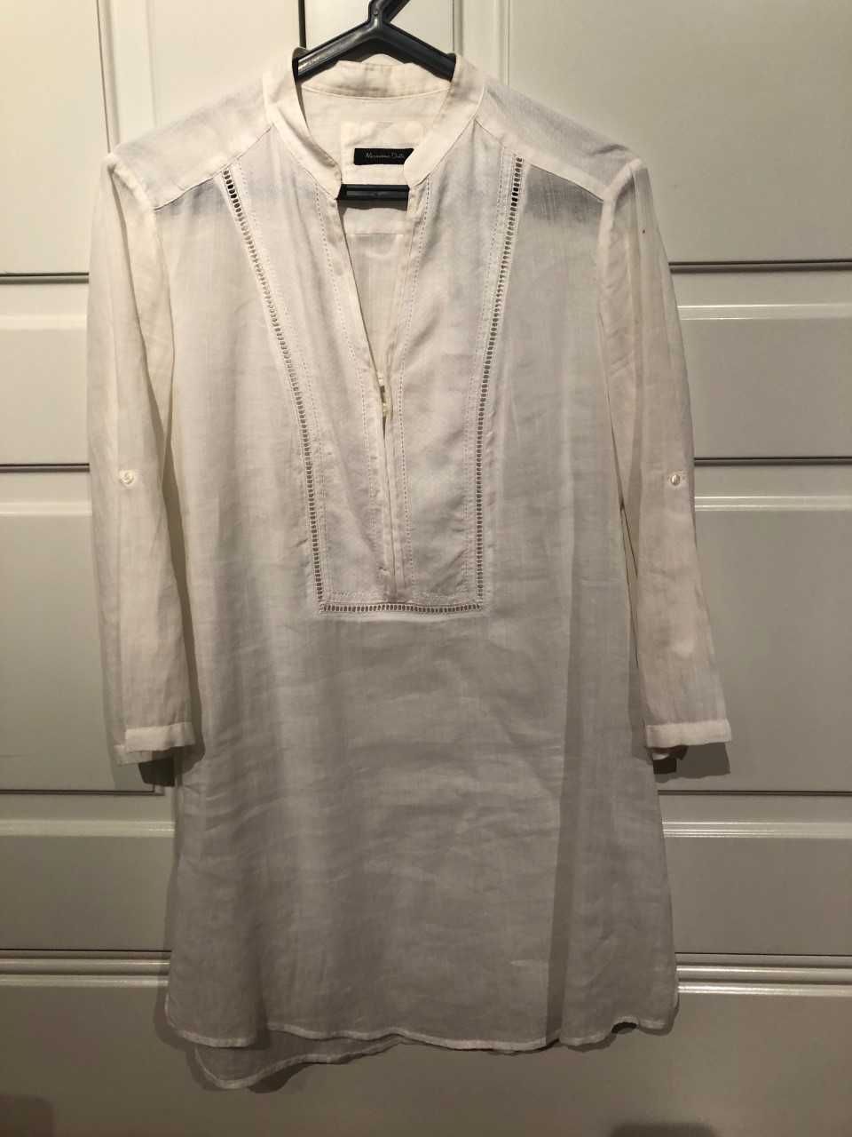 2 blusas/ túnicas brancas em algodão  marca MASSIMO DUTTI  40