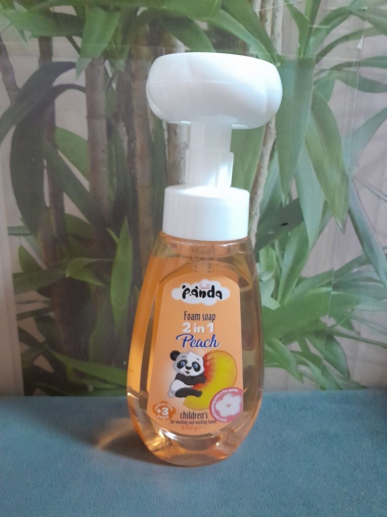 Детское мыло пенка лапка цветочек Панда персик