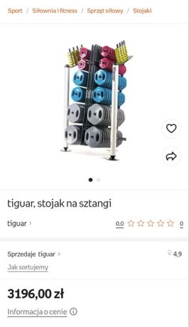 Sztangi Tiguar 25 szt. + stojak (RRP 13 000 zł)
