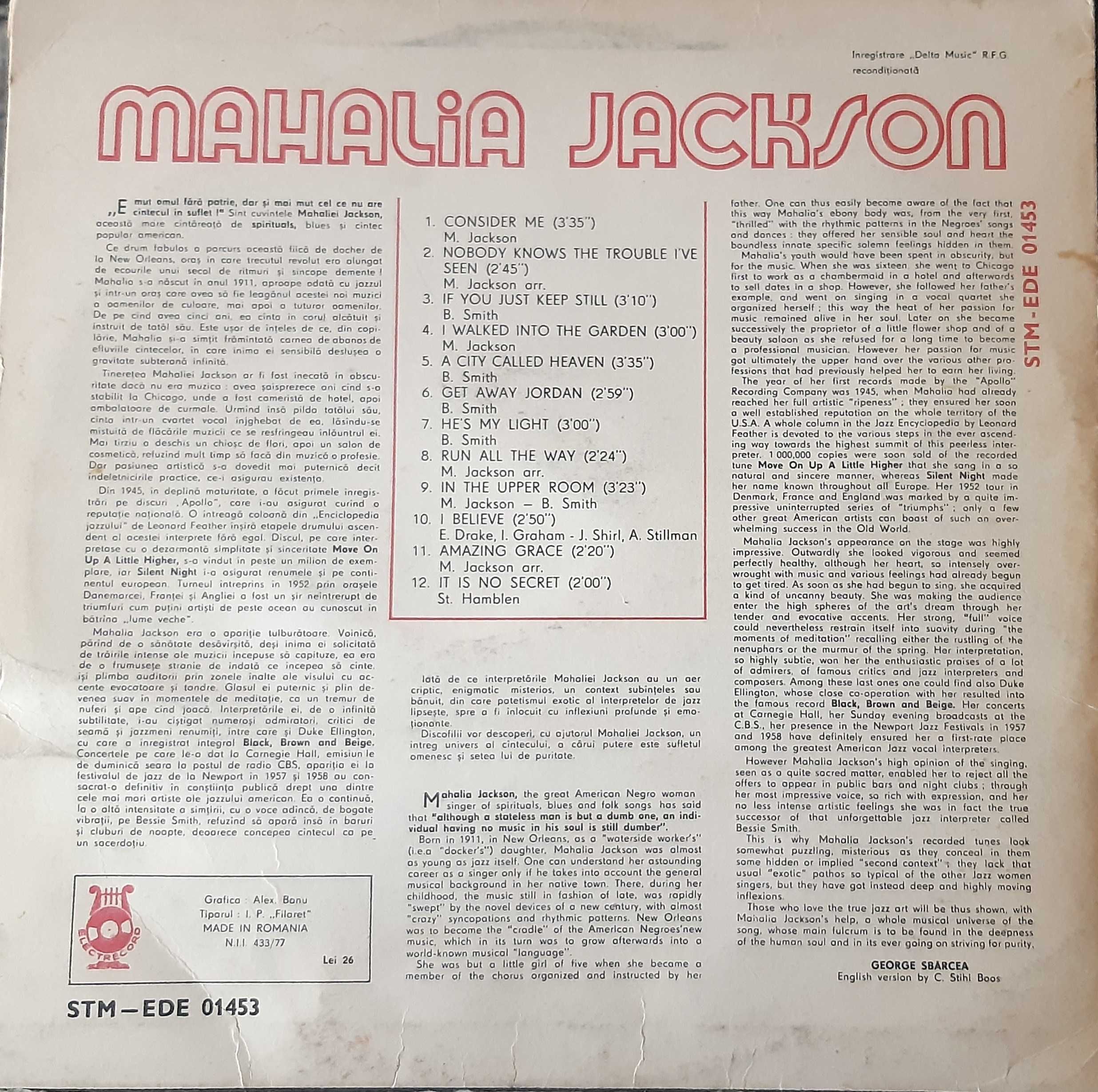 платівки Mahalia Jackson, Armstrong, instrumental, etc.