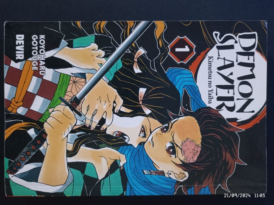 Livros da coleção Demon Slayer volumes 1 e 2