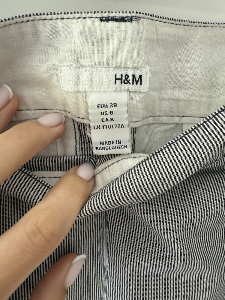 Spodniczka damska mini H&M 38 bawelna kieszenie super stan