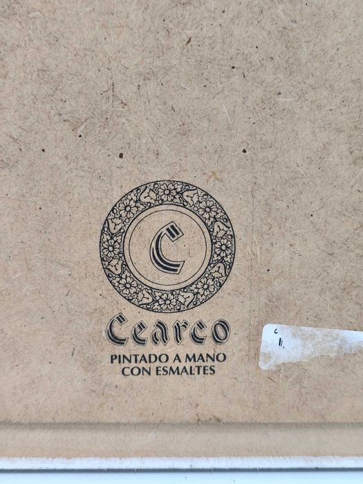 Lustro Witrażowe Zdobione Sygnowane