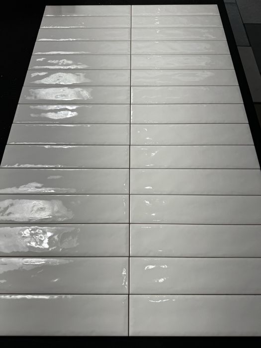 AZARIO Plytki Uniwersalna cegielka 6,5 x 29,8 Bianco Struktura połysk