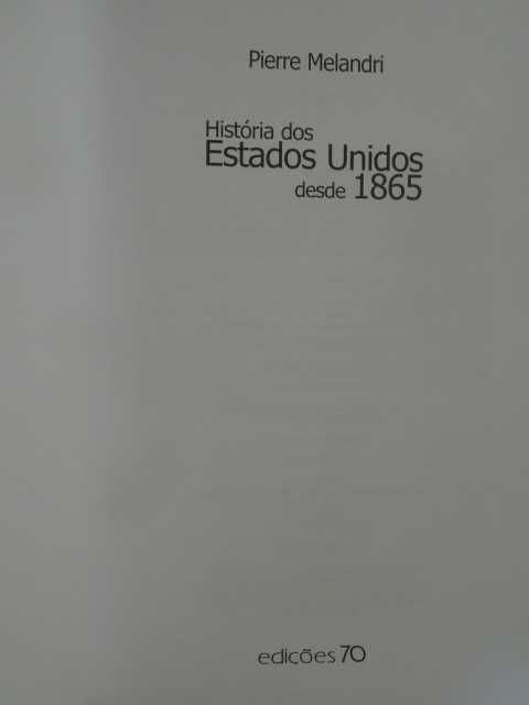 História dos Estados Unidos desde 1865 de Pierre Melandri