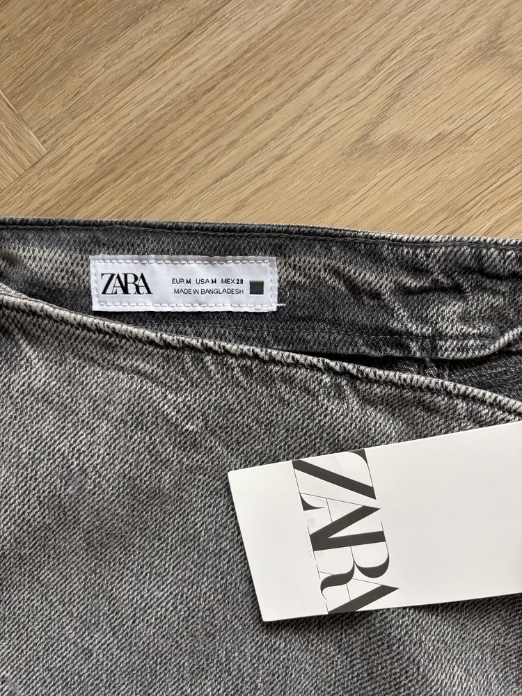 Nowa jeansowa spódnica Zara kopertowa asymetryczna midi