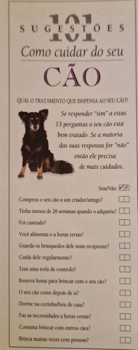 Livro de bolso " Como cuidar do seu cão "