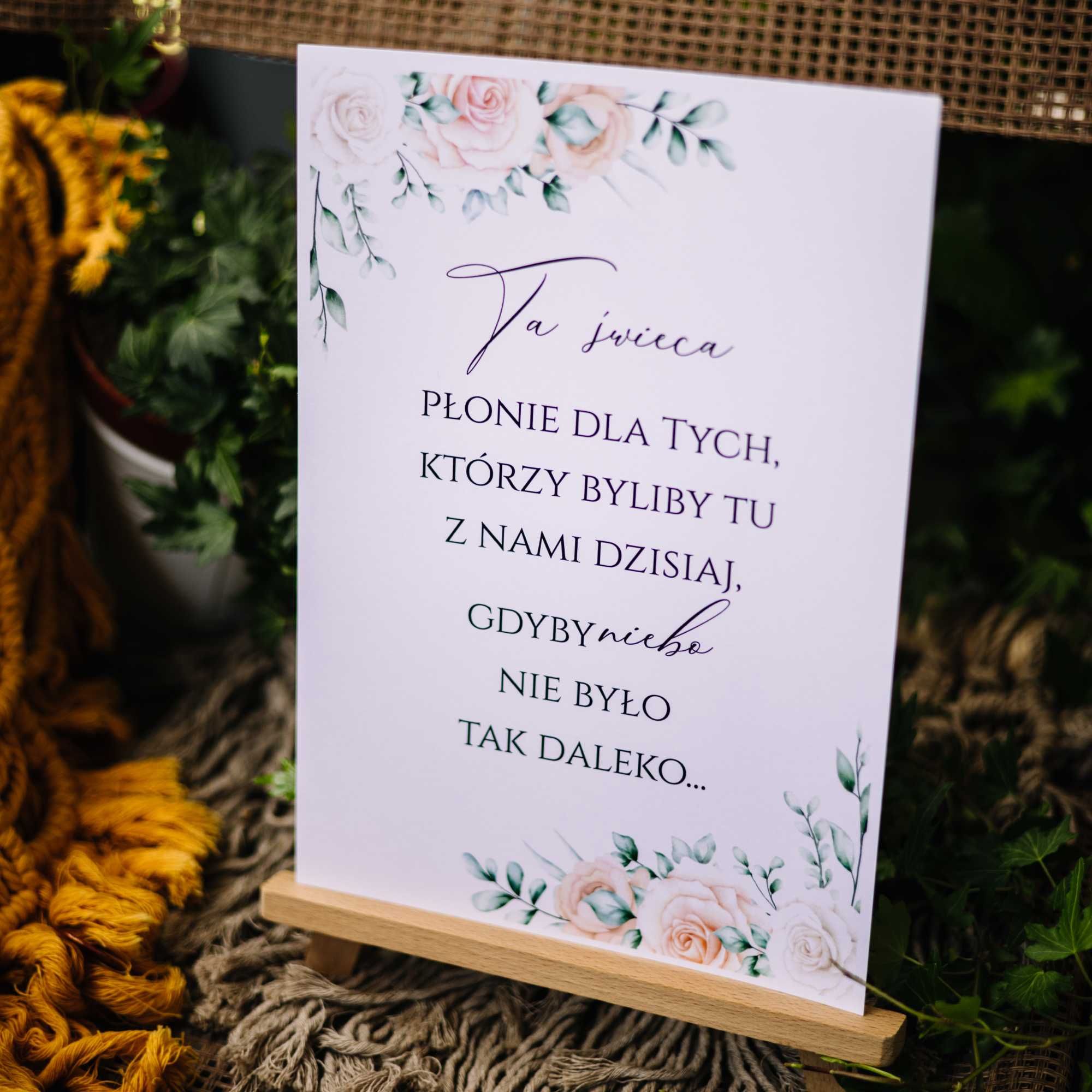 kartka na wesele - ta świeca płonie - herbaciane róże BETI