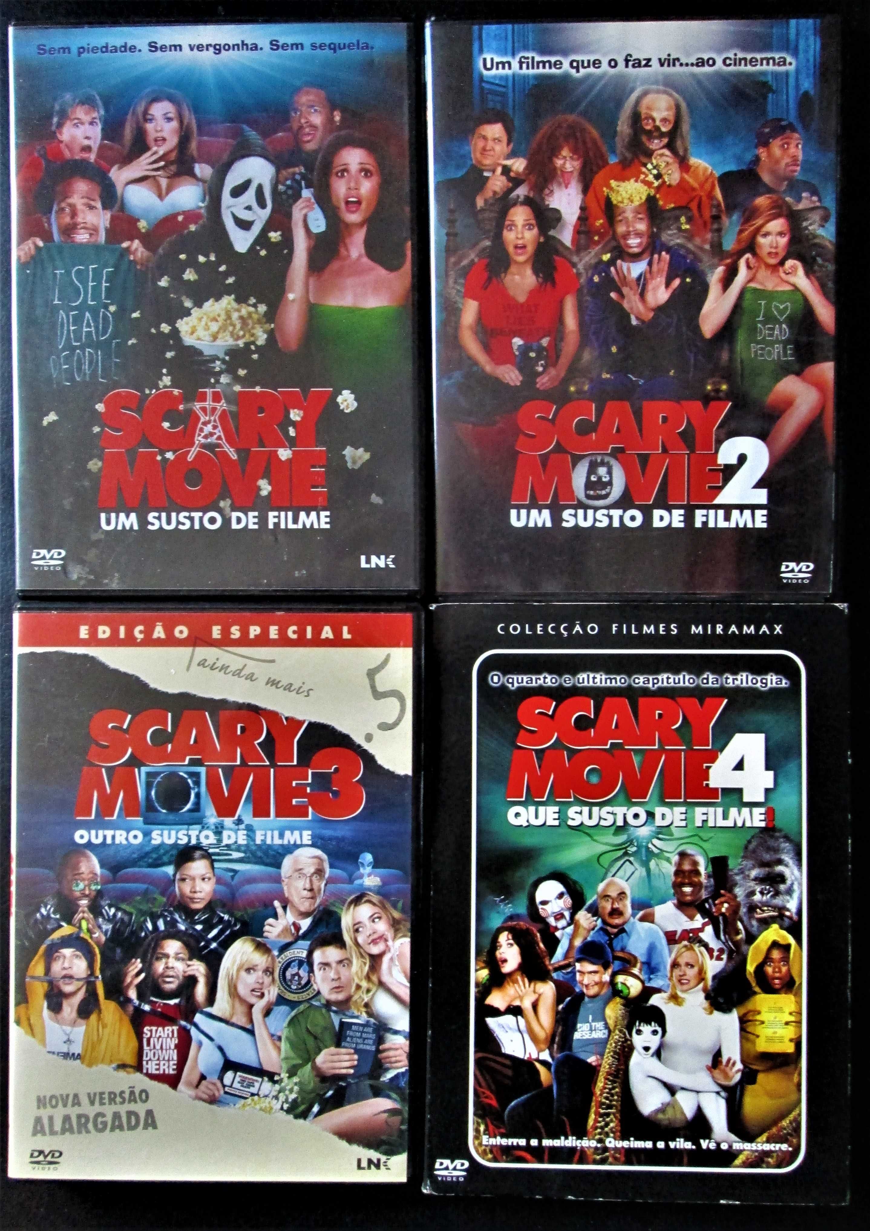 DVD - A Saga Scary Movie, como novos, alguns com edição especial