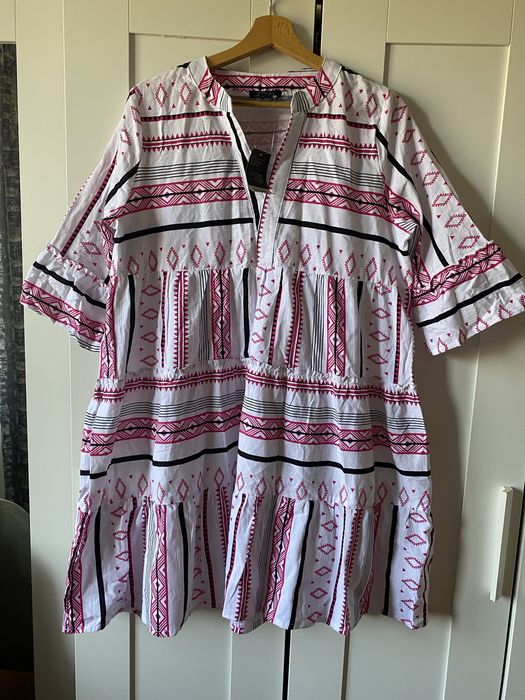 Sukienka luźny krój 100% bawełna boho nowa z metką
