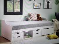 Łóżko młodzieżowe 90x190 drewniane wraz z materacem