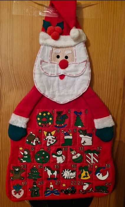 різдв'яний адвент календар чобіток мішок  новорічний декор