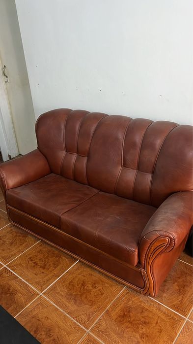 Sofa cama dois lugares mais poltrona