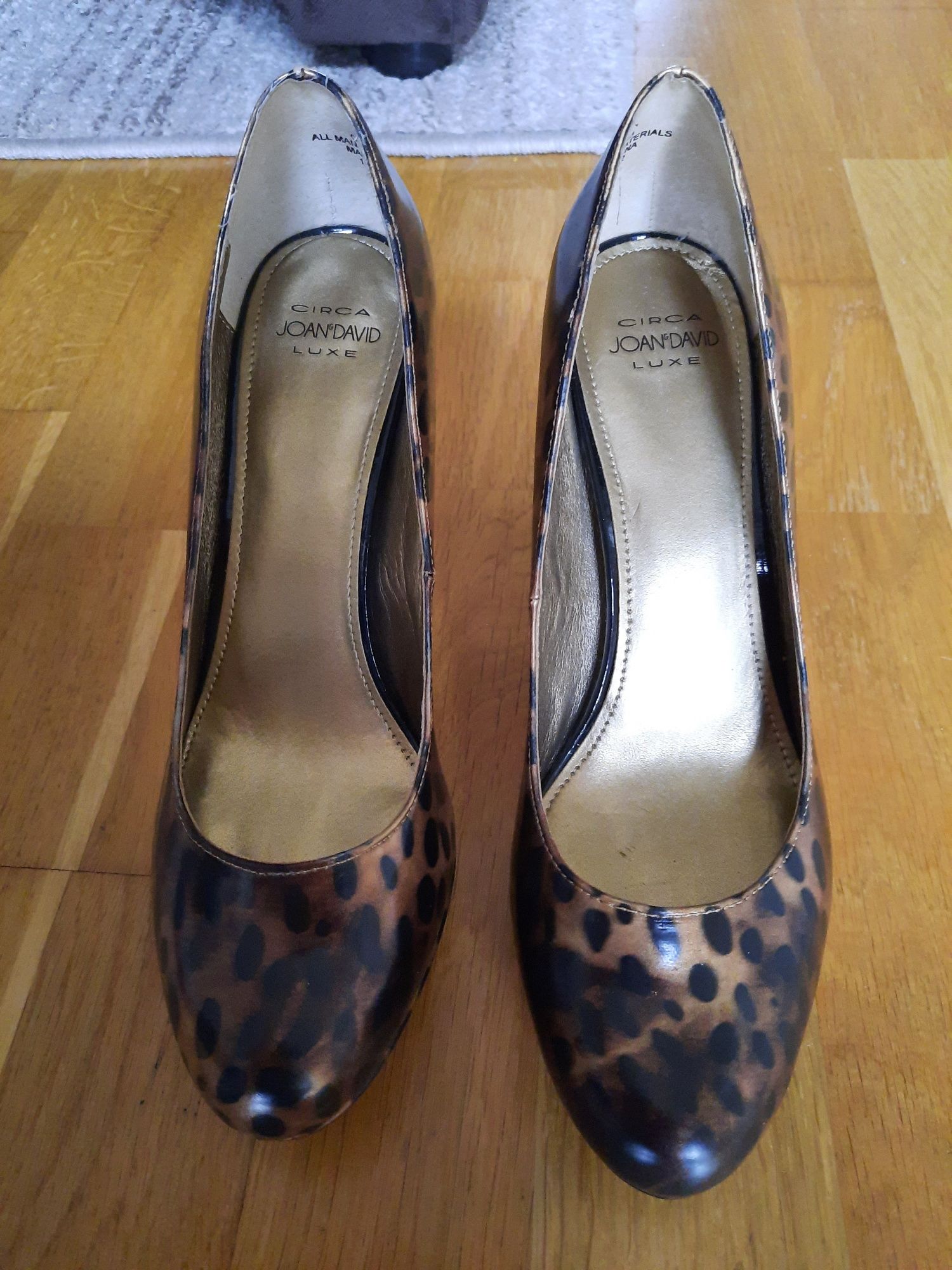 Szpilki w panterke 38.5, buty na obcasie w panterkę 38.5, buty na ślub