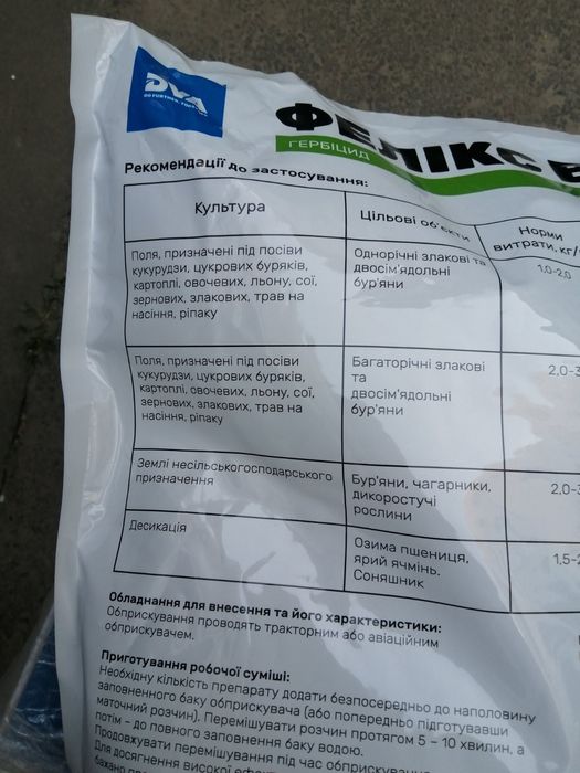 Фелікс Вг,Феликс,сухий раундап,геліос максі,раундап,Тест,Феликс Вг
