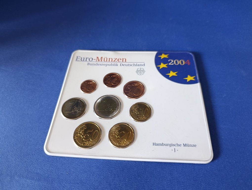 Набір євро-монет Німеччини 2004 року (Hamburgische Münze - J)