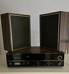 Aparelhagem dos anos 60 com radio e  cartuchos.