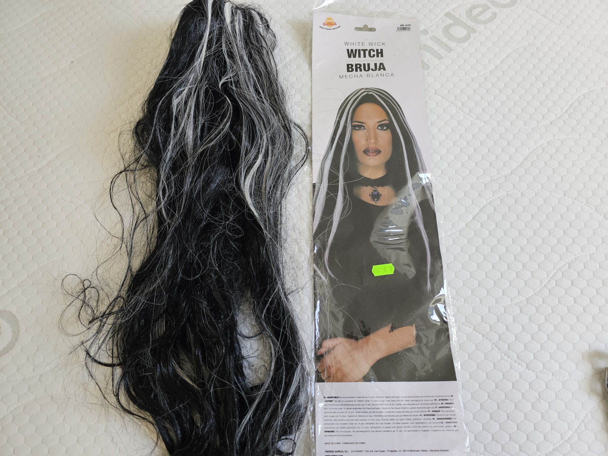Peruca de bruxa preta