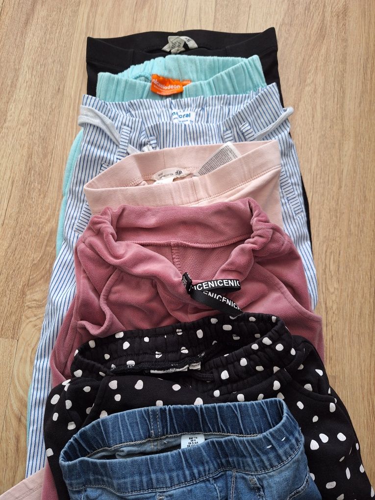 Zestaw 7 szt spodnie rozmiar 110 h&m kappahl mayoral skye