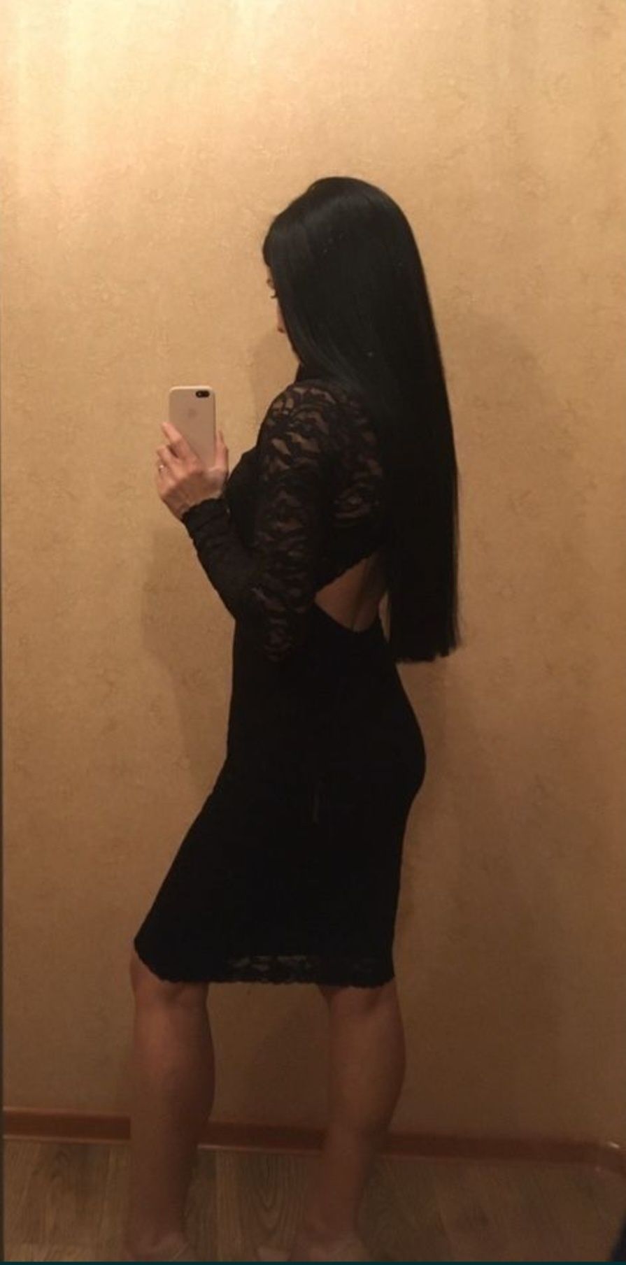 Чёрное платье размер S