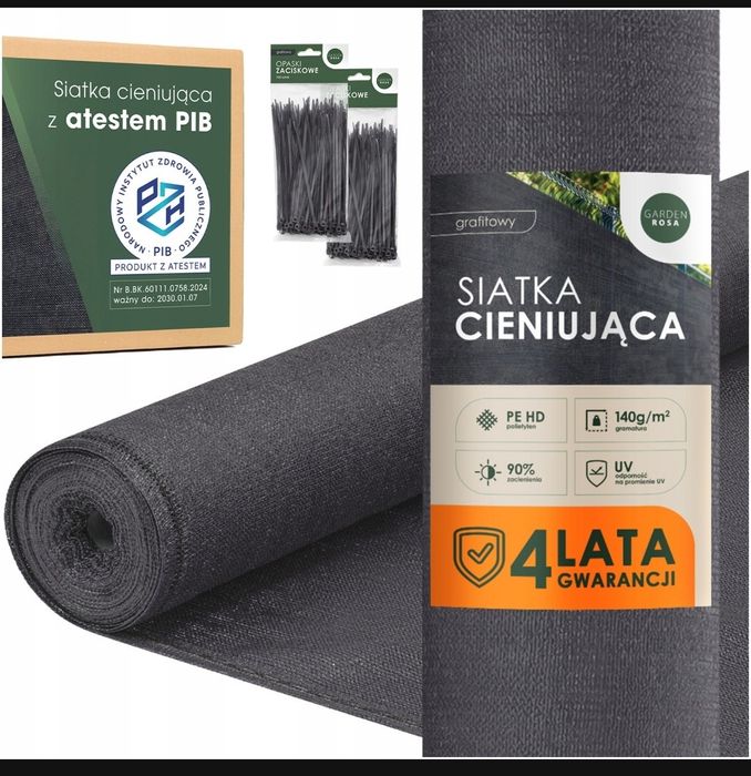 Siatka cieniująca na ogrodzenie 1 50cm 50m
