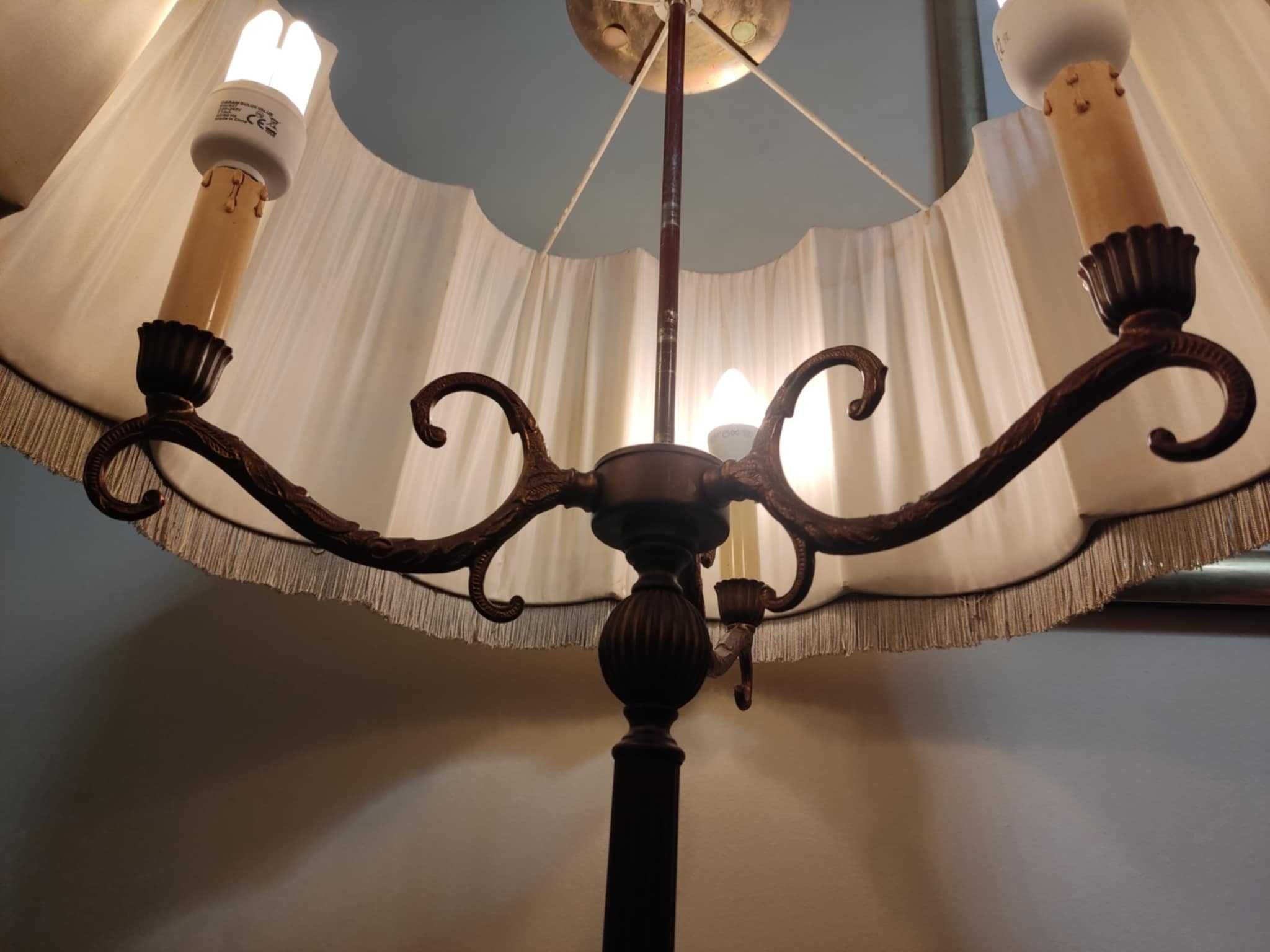 stara lampa  podłogowa 3 ramiona