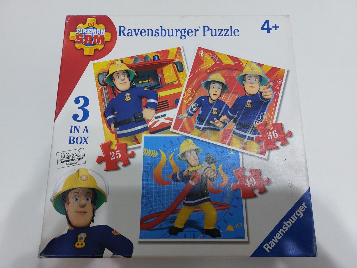 Ravensburger puzzle zestaw 3 w 1 Strażak Sam