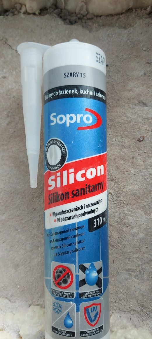 Silikon Sopro Szary 15 nowy