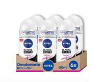 6 x Dezodorant w kulce Antyperspirant Nivea Black&White Invisible 50m