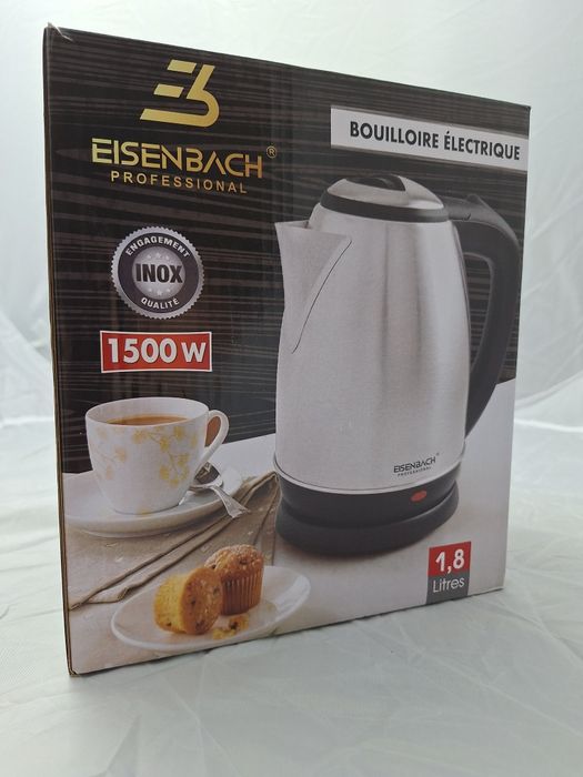 Czajnik elektryczny Eisenbach 1.8L Inox, nowy, stal nierdzewna