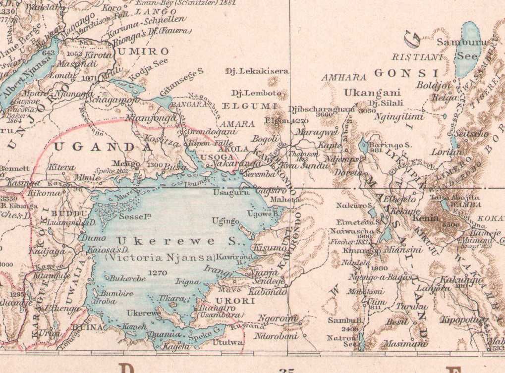 Egipt Sahara Morze Czerwone Nubia Sudan Afryka Pn. 1886 r. autentyk