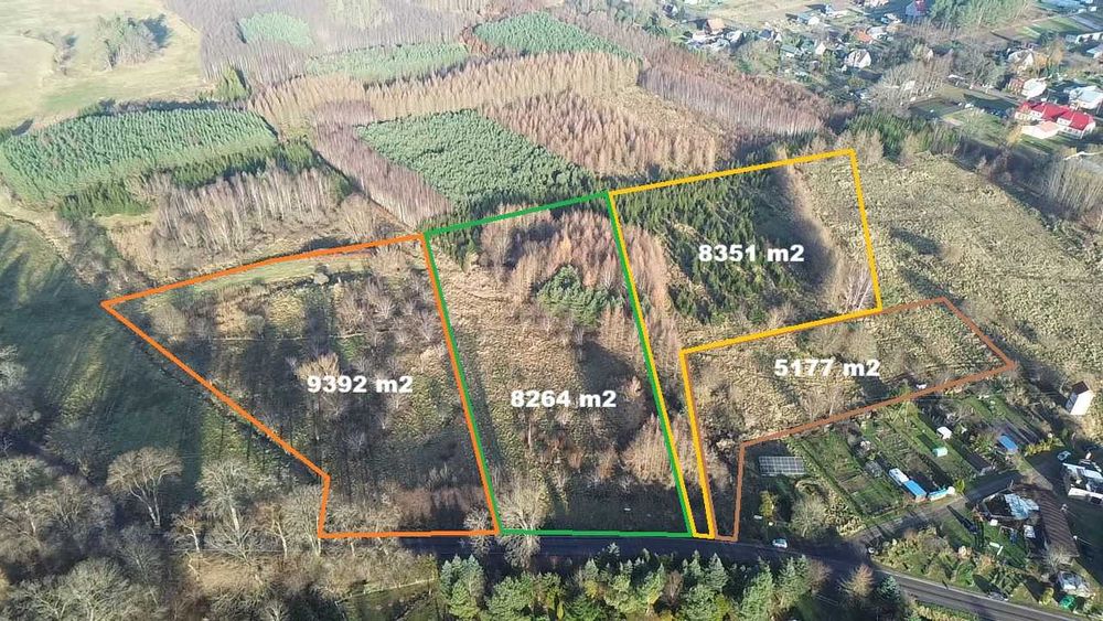 Działki w Warcinie*rolno-budowlane*5000 m2 i więcej