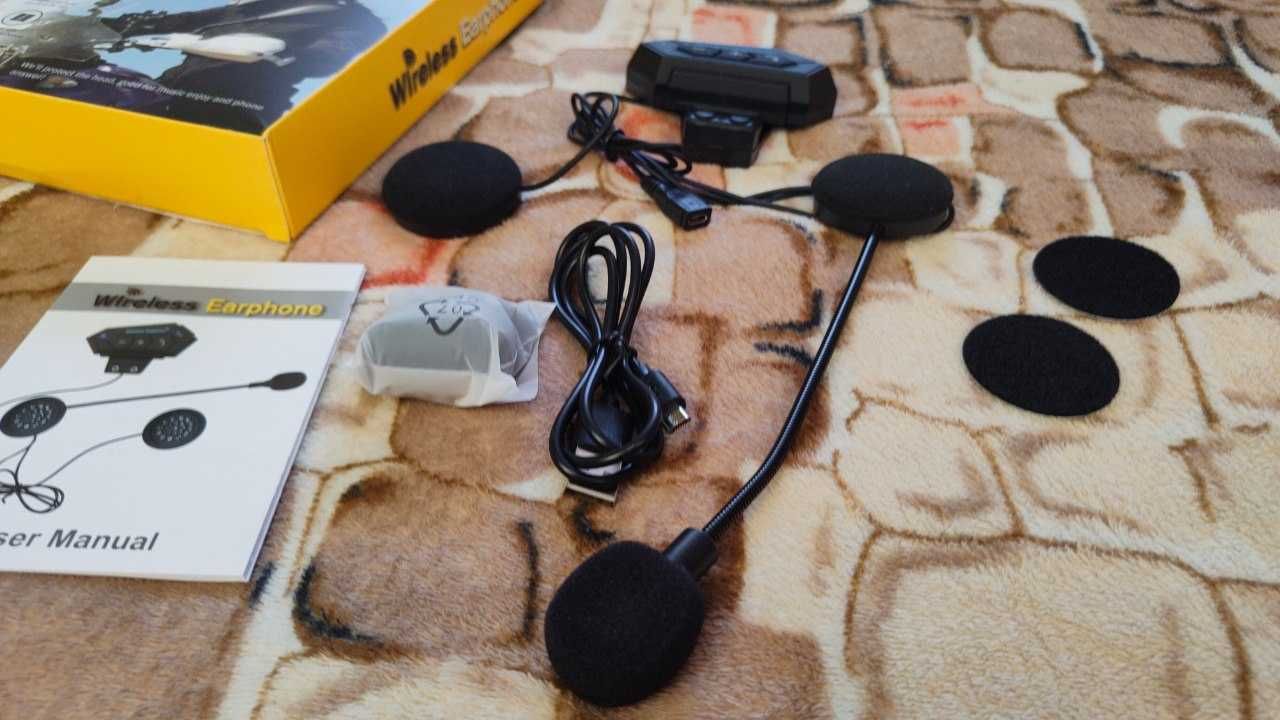 Гарнітура на мотоцикл шолом шлем вільні руки Bluetooth bt12 гарнитура