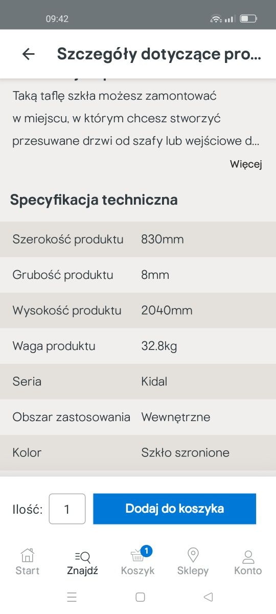 Drzwi,szklane, przesuwne, z systemem kidal,drzwi przesuwne