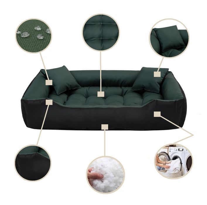 Legowisko Dla Psa Kojec Ecco 55X45 Cm Wodoodporne Zielone