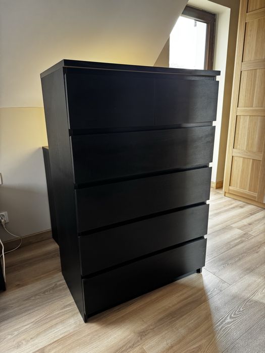 Komoda wenge, brązowo-czarna IKEA Malm