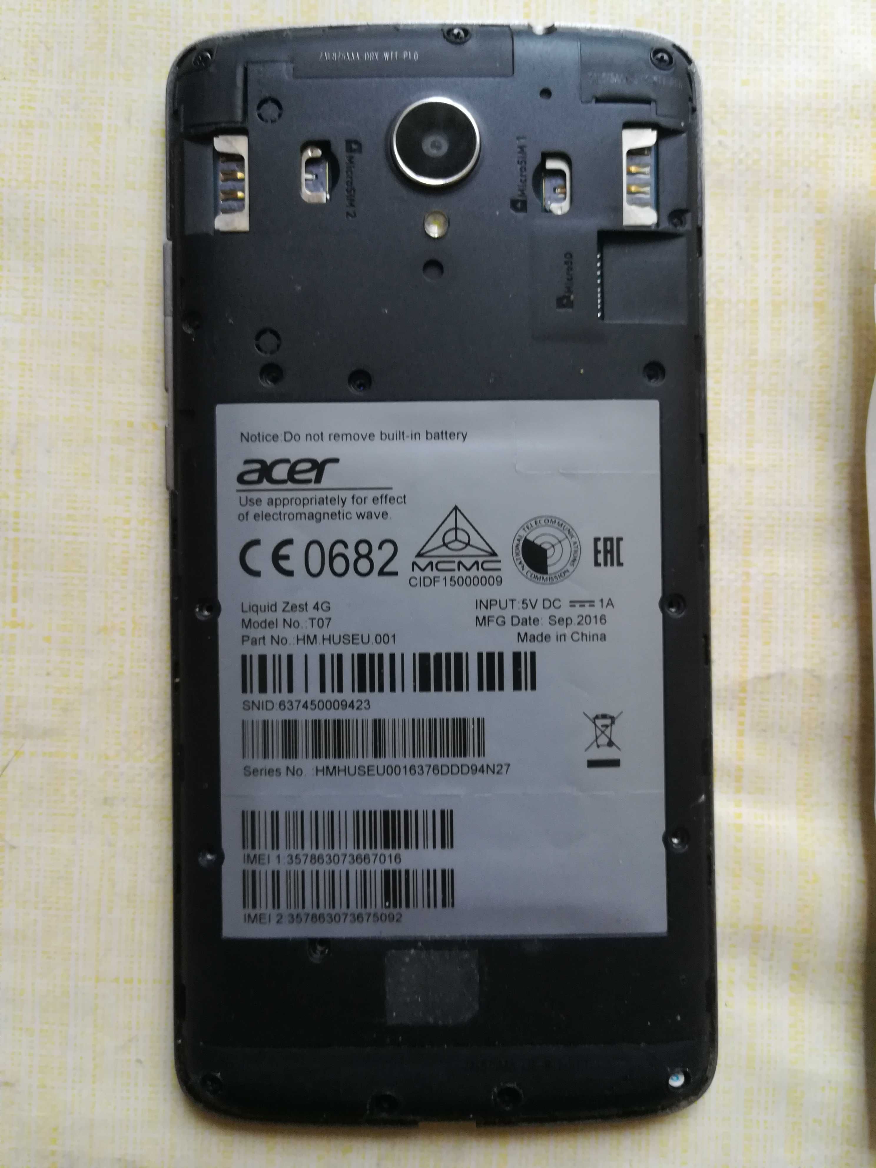 Acer Liquid Zest 4G смартфон