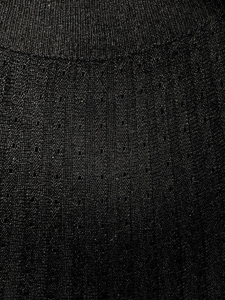 H&M czarna ażurkowa tunika, sukienka rozm.S