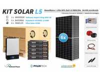 kit solar de lítio L5 15 kwh dia Pylontech 12kwh 90%DOD
