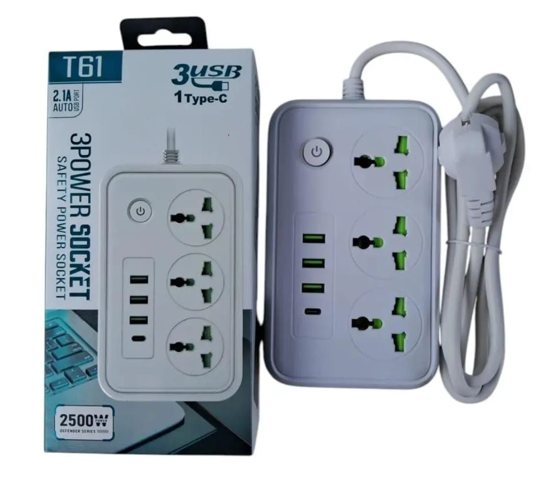 Мережевий фільтр Розетки USB Type-C Подовжувач